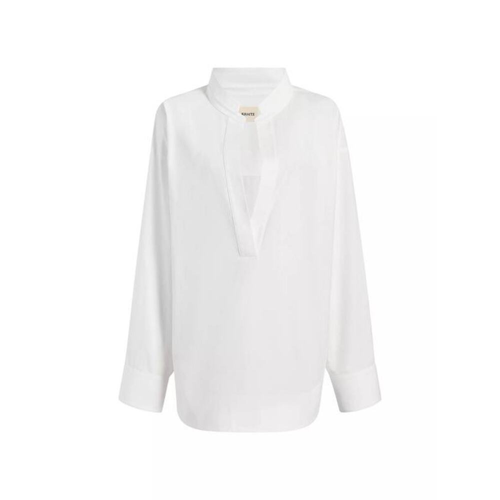 Khaite Tito Oversized Shirt Top in White 0 - Picture 5 of 5